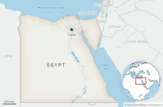 خريطة توضح موقع مصر، مع التركيز على الإسكندرية، حيث وقعت انتهاكات ضد النساء في المستشفى الجامعي.