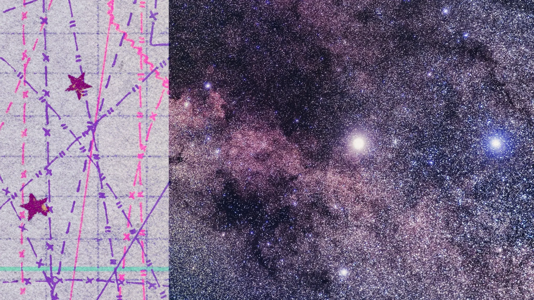خريطة مسار ملاحي بالذكاء الاصطناعي لمهمة Fermi Explorer نحو نظام Alpha Centauri مع خلفية لسماء مرصعة بالنجوم.