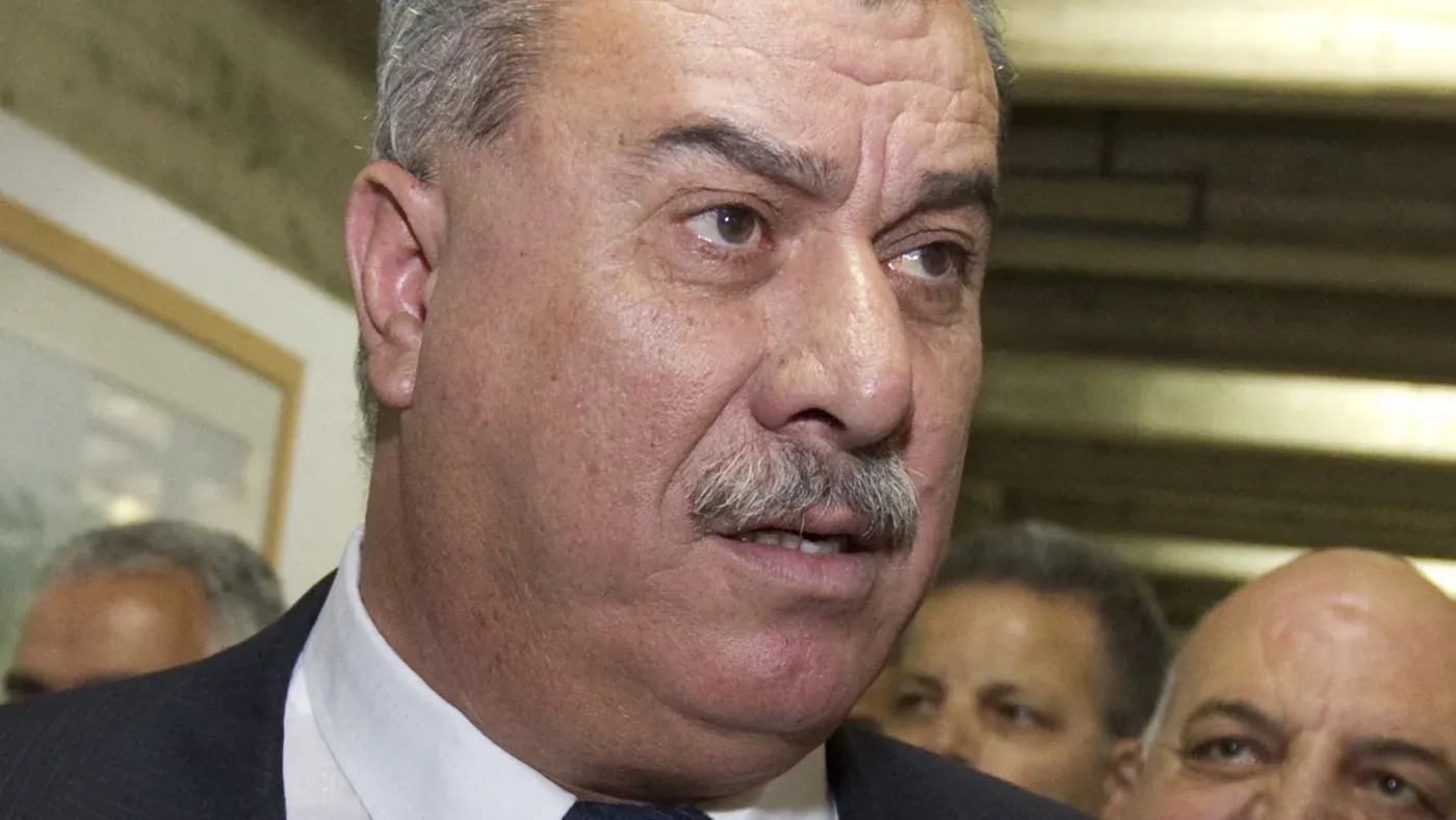 محمد بركة، الرئيس السابق للجنة المتابعة العليا، يتحدث في مؤتمر صحفي، مع التركيز على قضايا الاضطهاد السياسي للمواطنين الفلسطينيين في إسرائيل.