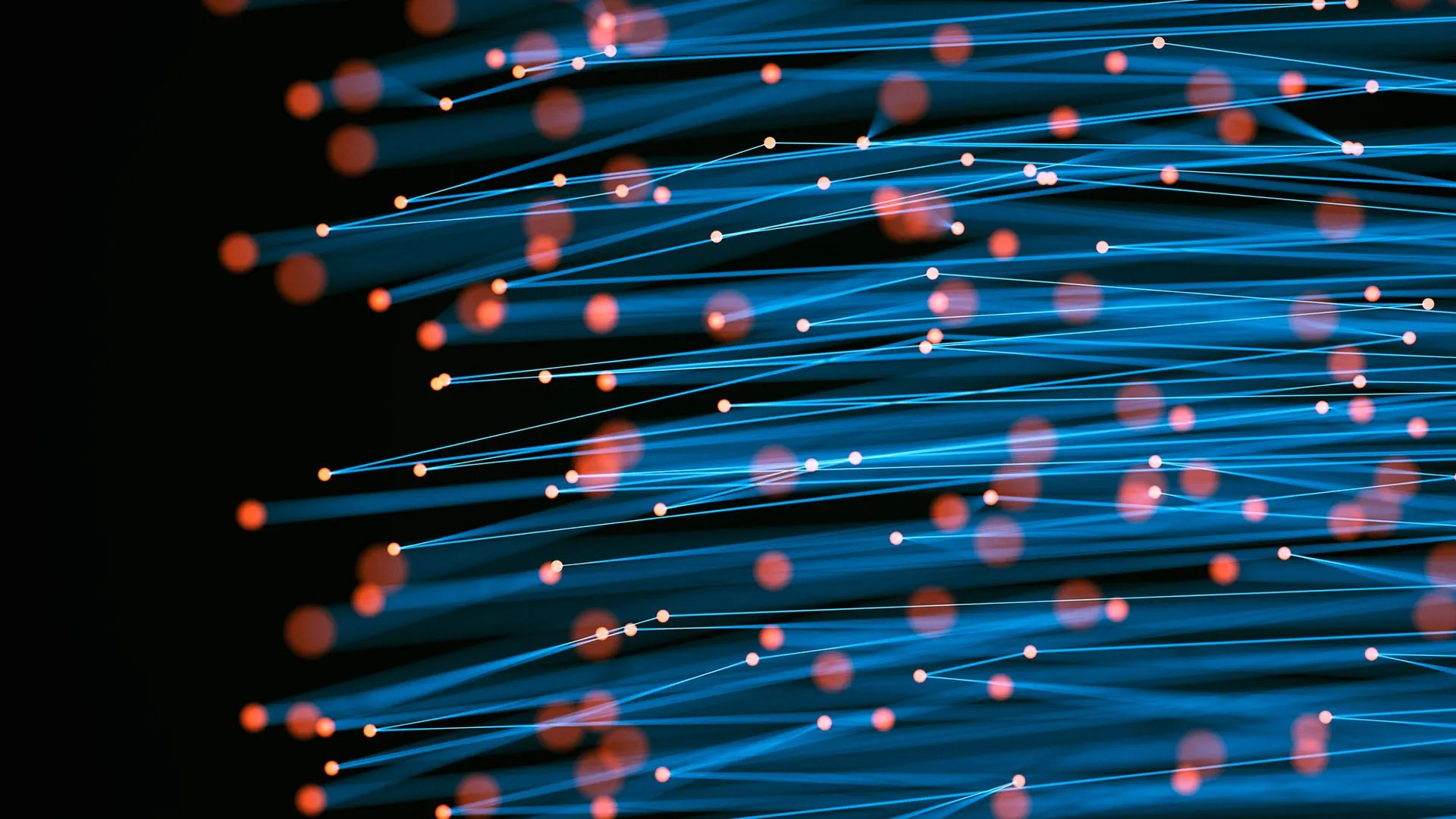 خيوط بيته الكمومية تظهر عناقيد ذرات السيزيوم فائقة البرودة متجمعة على خطوط زرقاء رفيعة في تجربة فيزياء الكم.