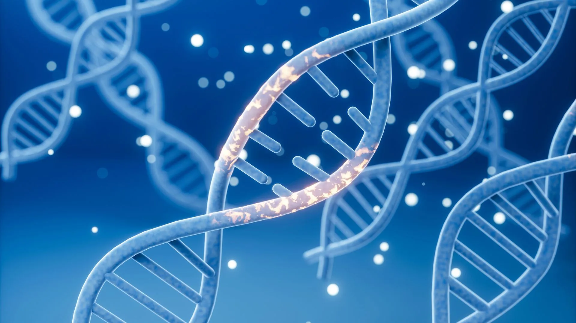 سلسلة DNA تظهر طفرة وراثية في جين EGFR المرتبطة بزيادة خطر الإصابة بسرطان الرئة لدى غير المدخنين.