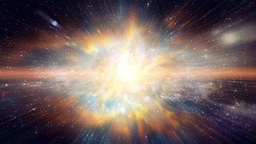 انفجار مستعر أعظم SN 2026aaiv في مجرّة NGC 7331، يظهر توهجاً هائلاً وسط سحب غازية مضيئة في الفضاء العميق.