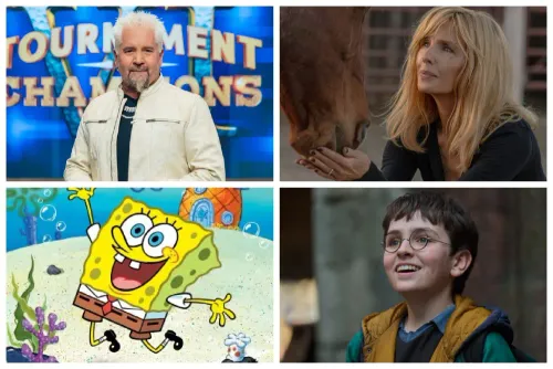مشاهد من برامج ومسلسلات شهيرة مثل Tournament of Champions، Yellowstone، SpongeBob SquarePants، ومسلسل Harry Potter الجديد تعكس دمج Paramount Skydance مع Warner Bros. Discovery.