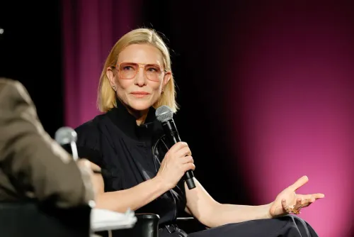 كات بلانشيت تتحدث في فعالية سينمائية عن أفلام قصيرة تسلط الضوء على التهجير واللجوء والصداقة السورية في المنفى.