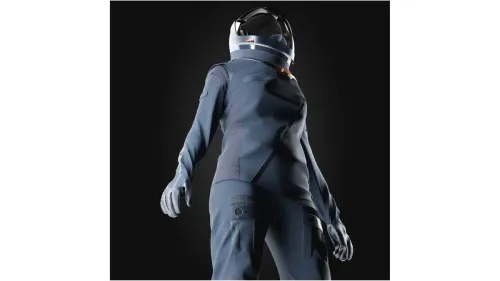 بذلة EuroSuit الأوروبية للطوارئ داخل المركبة الفضائية، بتصميم عصري وعملي لاختبارات رائدة الفضاء على محطة الفضاء الدولية.