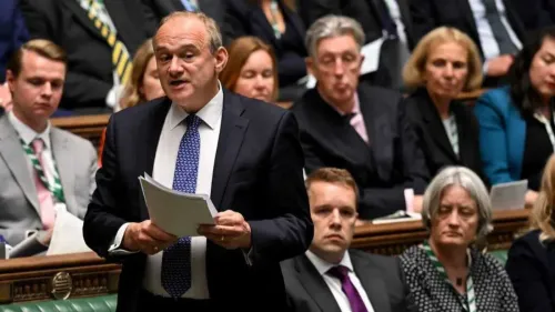 إد ديفي، زعيم حزب الديمقراطيين الأحرار، يتحدث في البرلمان البريطاني حول تقرير الأمم المتحدة الذي يتهم إسرائيل بالإبادة الجماعية في غزة.